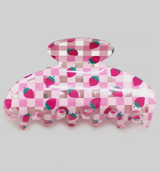 Strawberry Picnic Hair Claw Clip