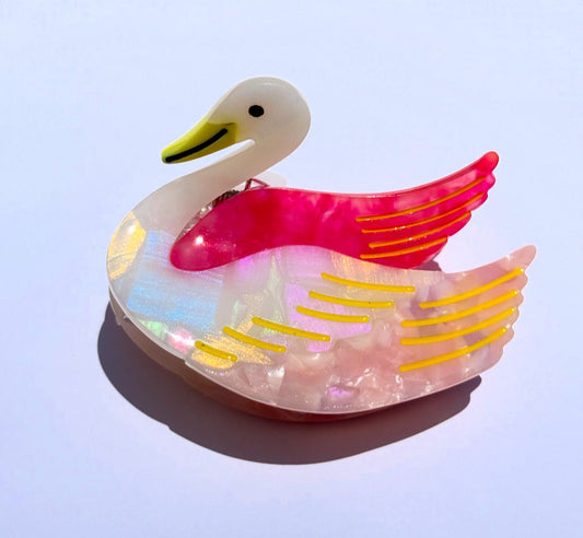 Swan Hair Claw Clip
