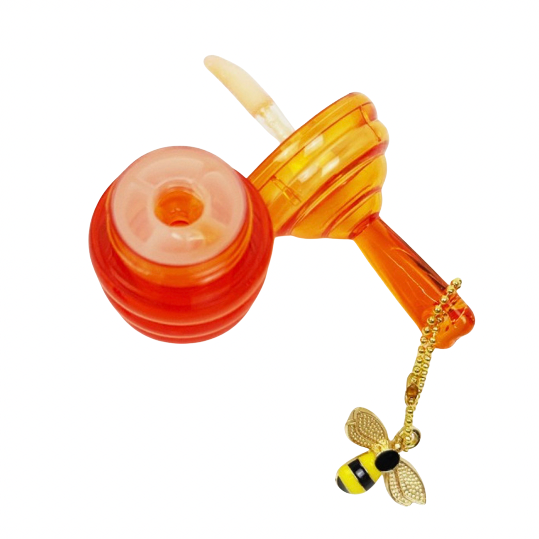 Honey Bee Lip Gloss Keychain – Cute Honey Pot Gloss with Bee Charm